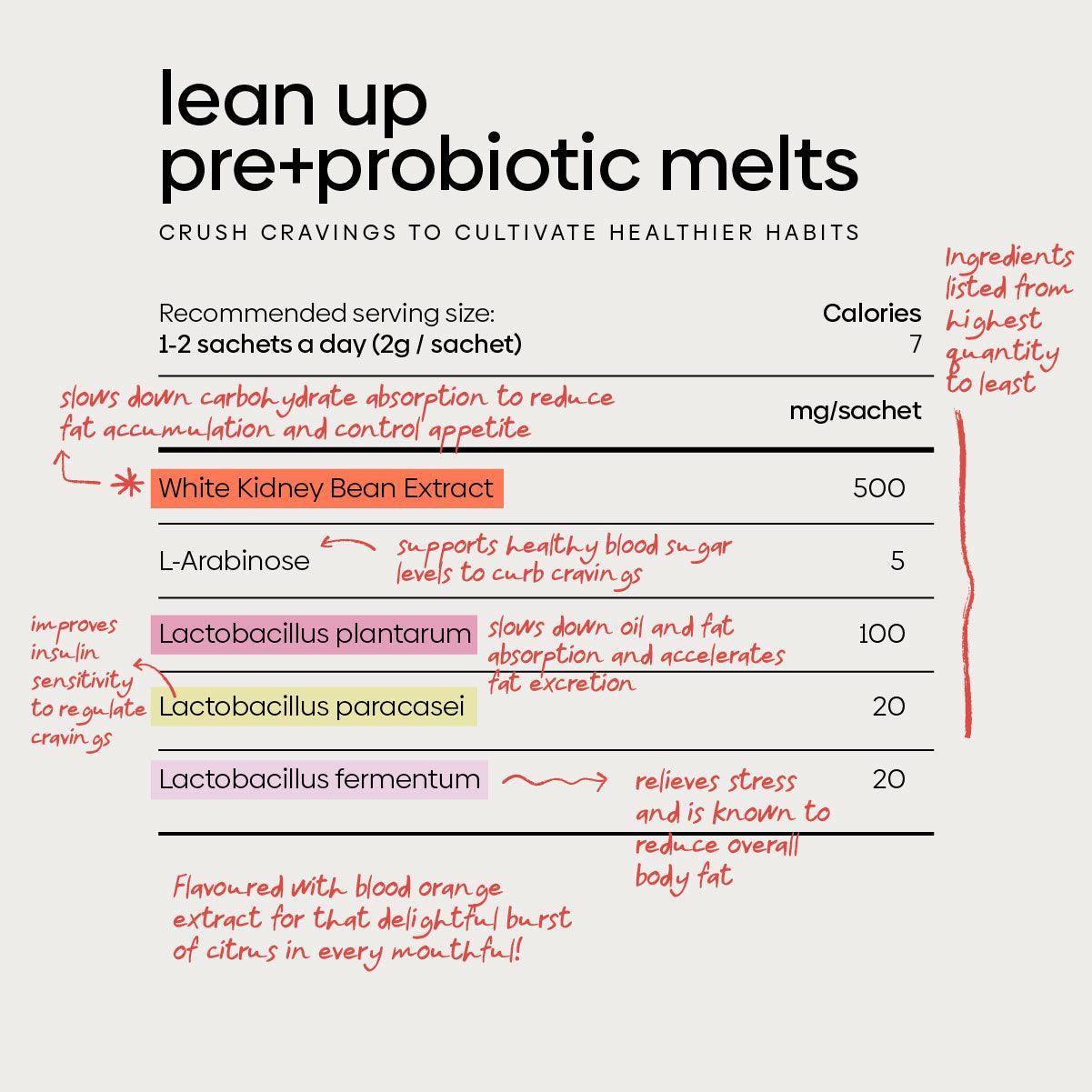 Lean Up Pre+Probiotic Melts