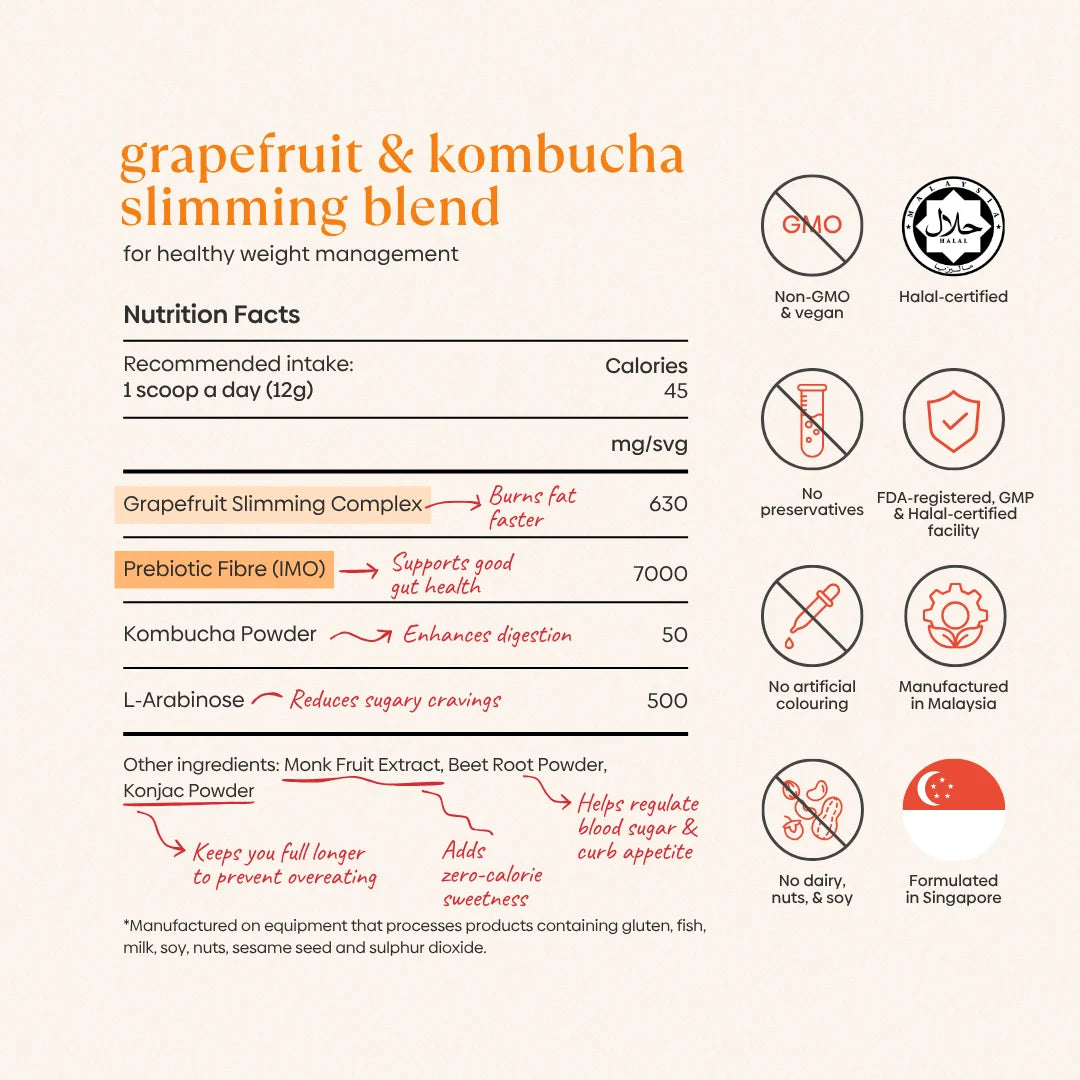 Grapefruit & Kombucha Slimming Blend.