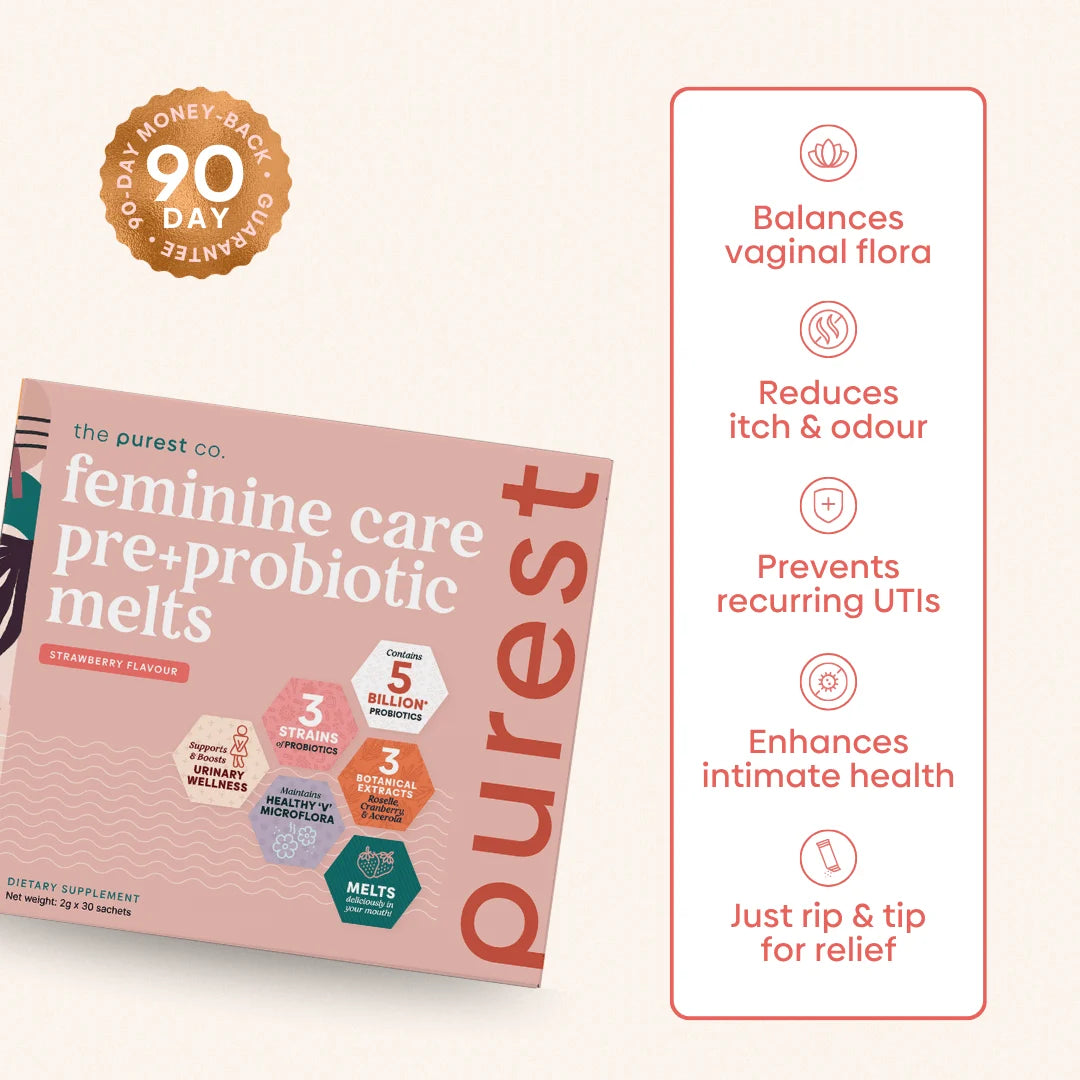 Feminine Care Pre+Probiotic Melts.